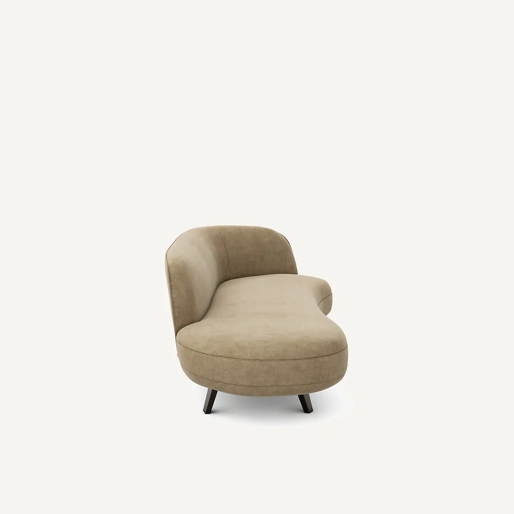 Sofa Dormeuse stonewashed fluweel, Rosebury, ontwerp Emmanuel Gallina