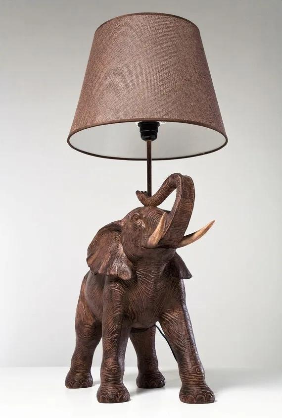 Kare Design Elephant Safari Tafellamp - Hoogte 74 Cm - Bruin