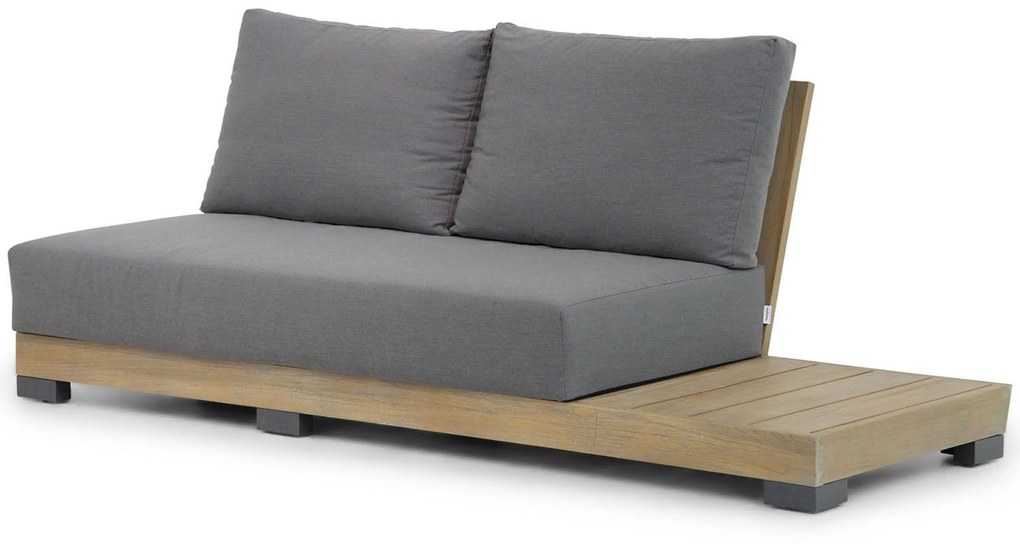 U-Vorm Loungeset 8 personen Teak Old teak greywash Lifestyle Garden Furniture Hilton/Brighton