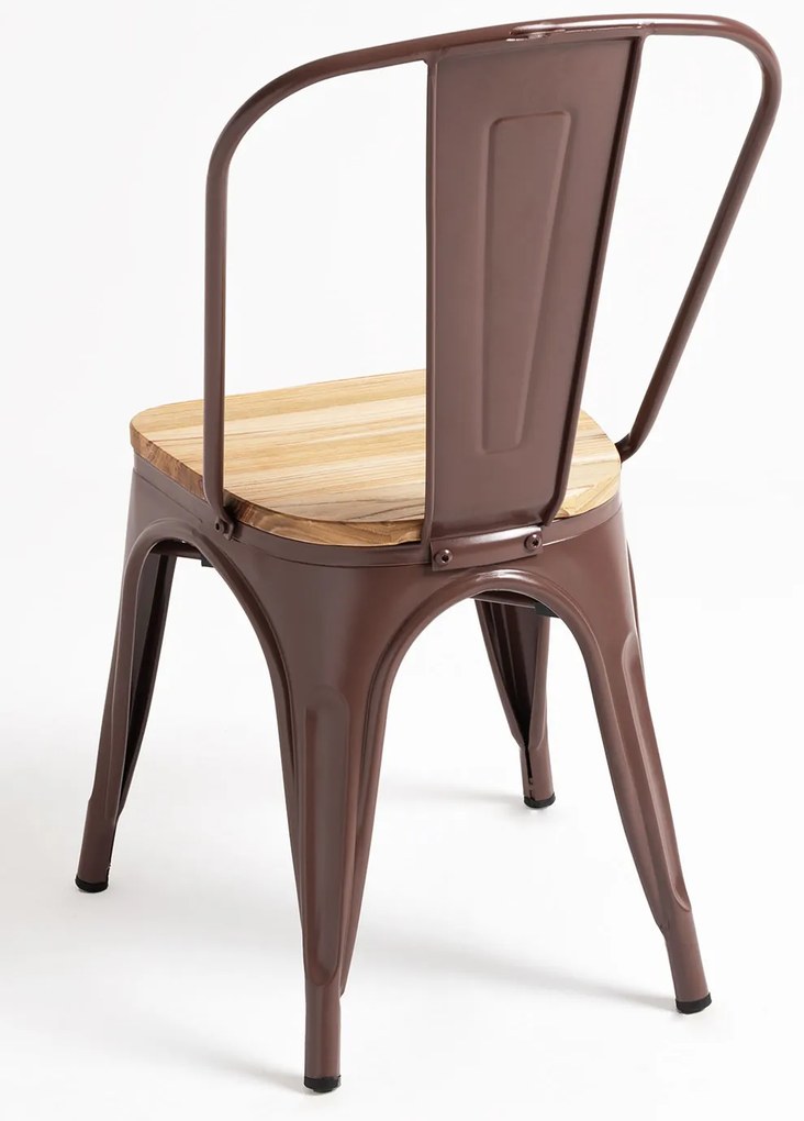 Pakket 4 Stoelen Torix Natuurlijk Hout