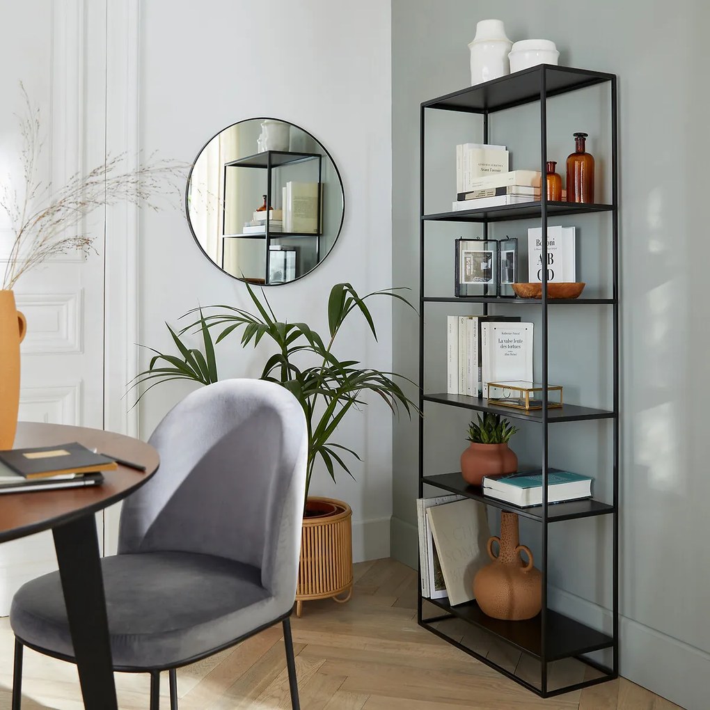 Ronde spiegel in staalmetaalØ60 cm, Iodus