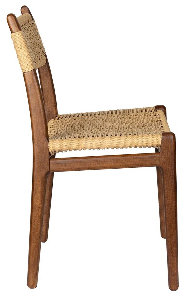 Dutchbone Cecile Houten Frame Stoel Walnut