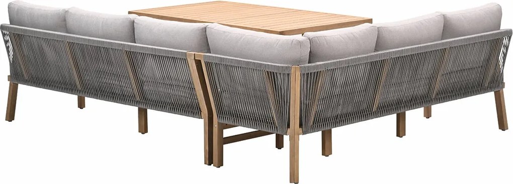 Garden Impressions Alora lounge dining set 5-delig links - grey sand