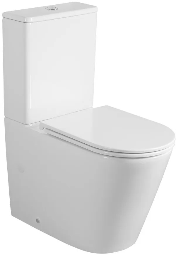 Sapho Avis staand toilet randloos met vortex spoeling en softclose zitting wit glans