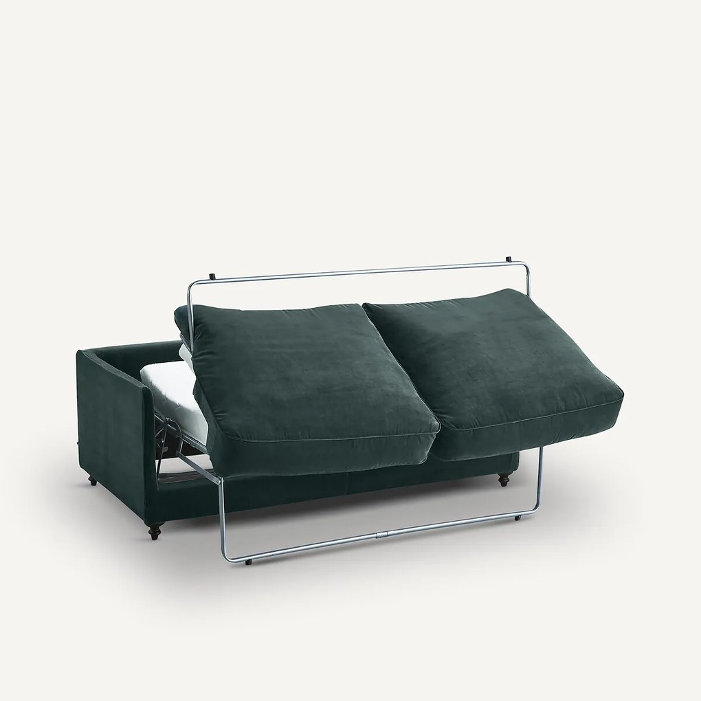 Omvormbare compacte bank. stonewashed fluweel, Lazare