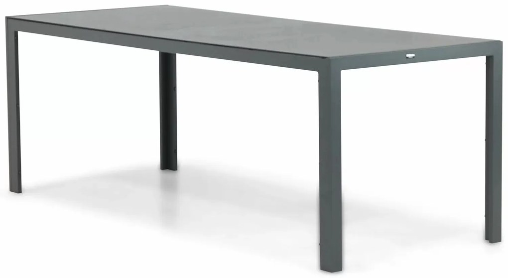 Dining Tuintafel rechthoekig 210 x 85 cm Aluminium Grijs Venustas