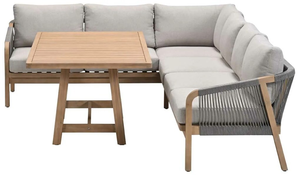 Garden Impressions Alora lounge dining set 3-delig links - grey sand
