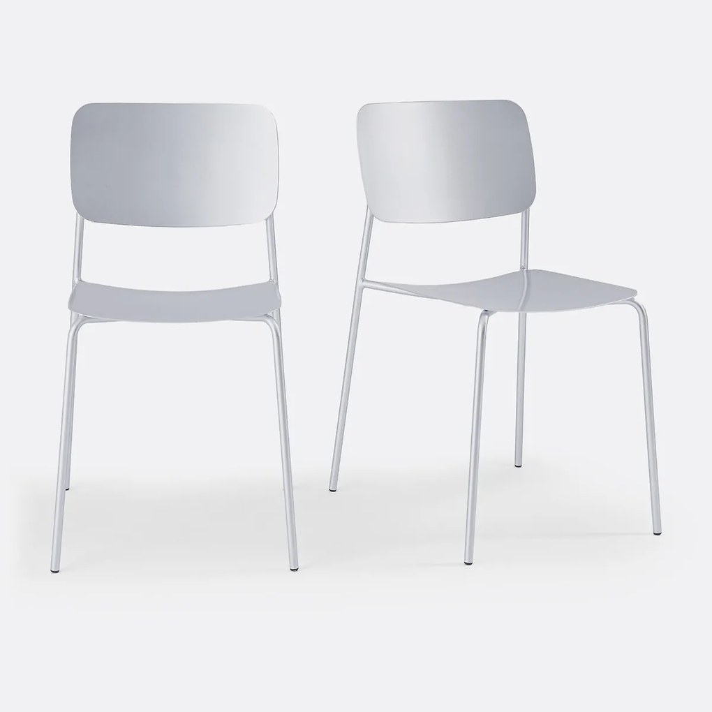 Set van 2 metalen stoelen, Urbani