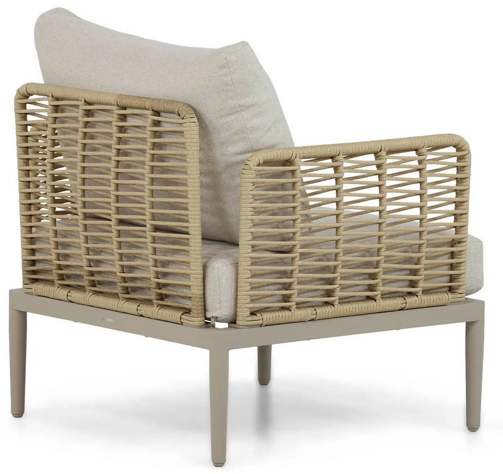 Tuinstoel Wicker/Aluminium/Aluminium/wicker Taupe-naturel-bruin Coco Ibiza