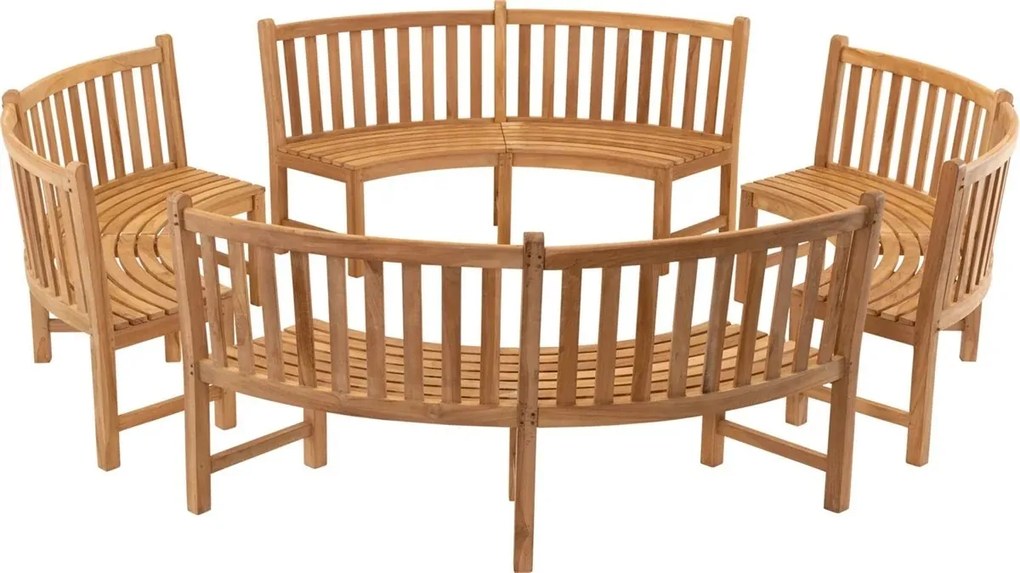 Garden Interiors Ronde Tuinbank - Teak - Rond 200cm