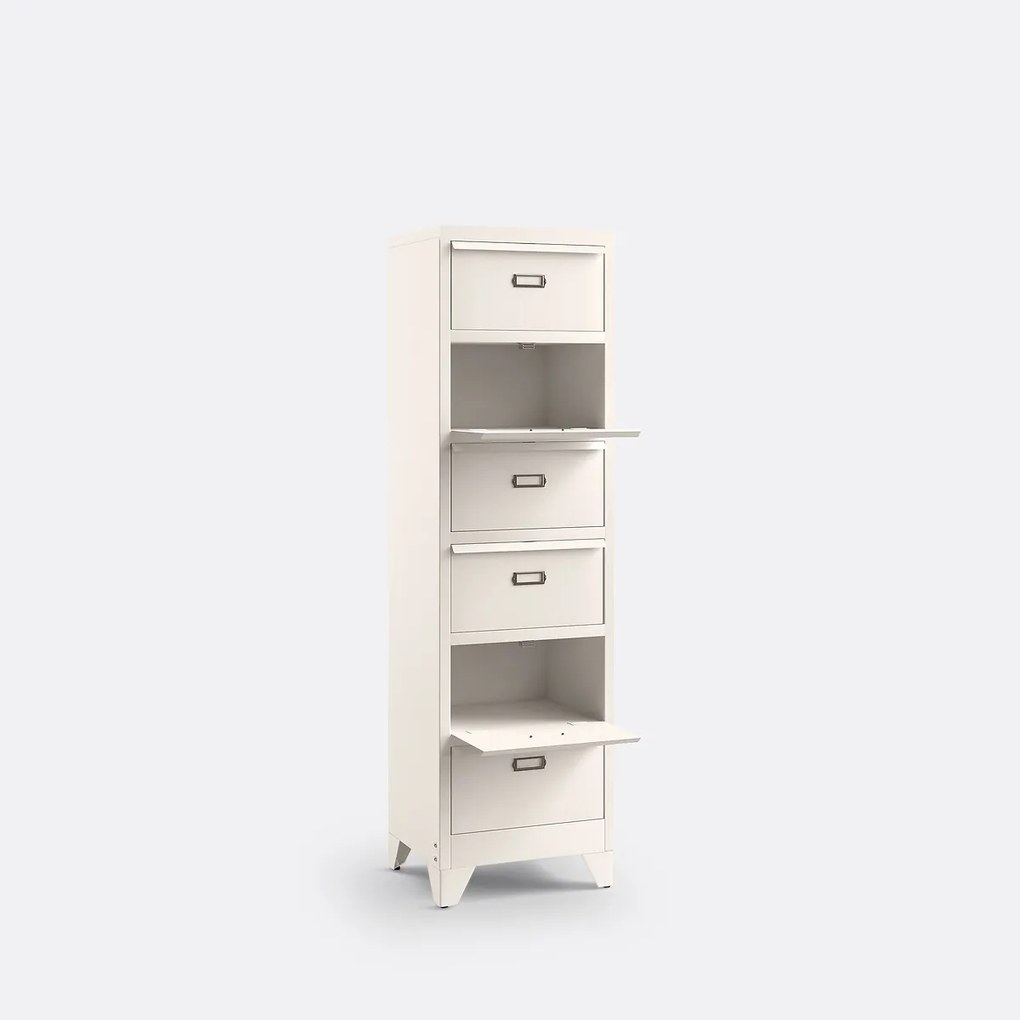 Ladekast in metaal met klapdeuren, Hiba