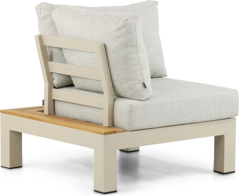 Loungeset 5 personen Aluminium/Teak Taupe Lifestyle Garden Furniture Vittoria