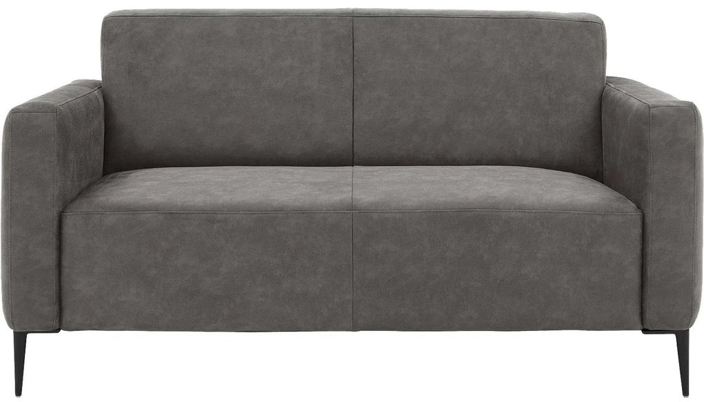 Goossens Key West grijs, micro leer, 2-zits, modern design