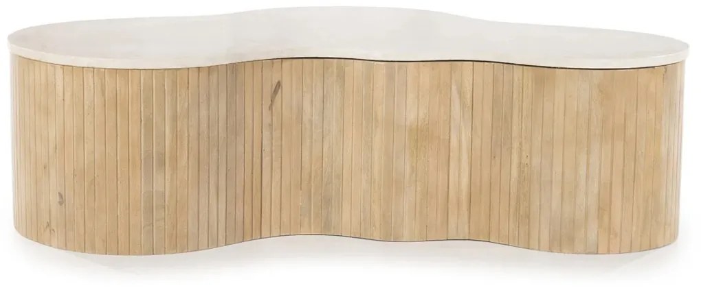 Grote Salontafel Organisch Marmer - 129 X 84cm.