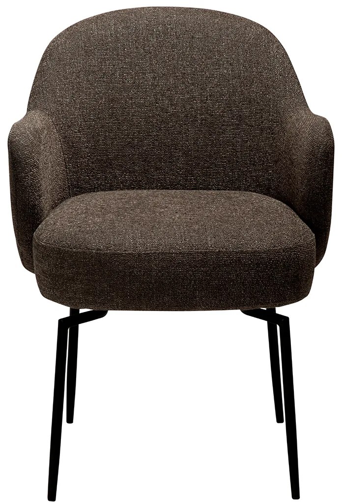 Dan-Form Bae Swivel Luxe Eetkamerstoel Draaibaar Bruin Boucle