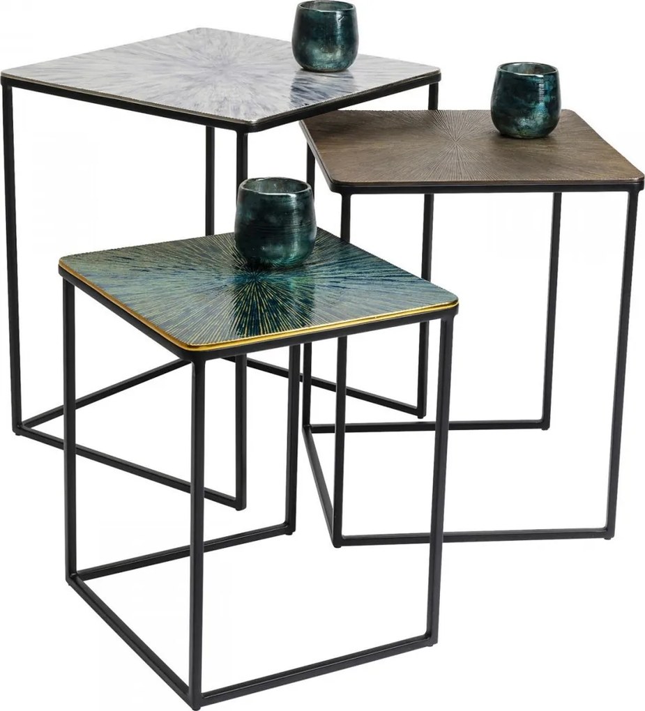 Bijzettafelset Metaal - 48 X 48cm.