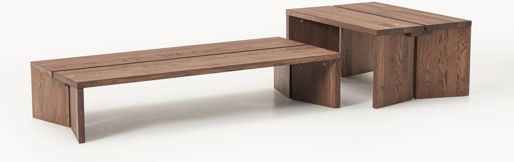 Salontafels Amad van eikenhout, 2-delig