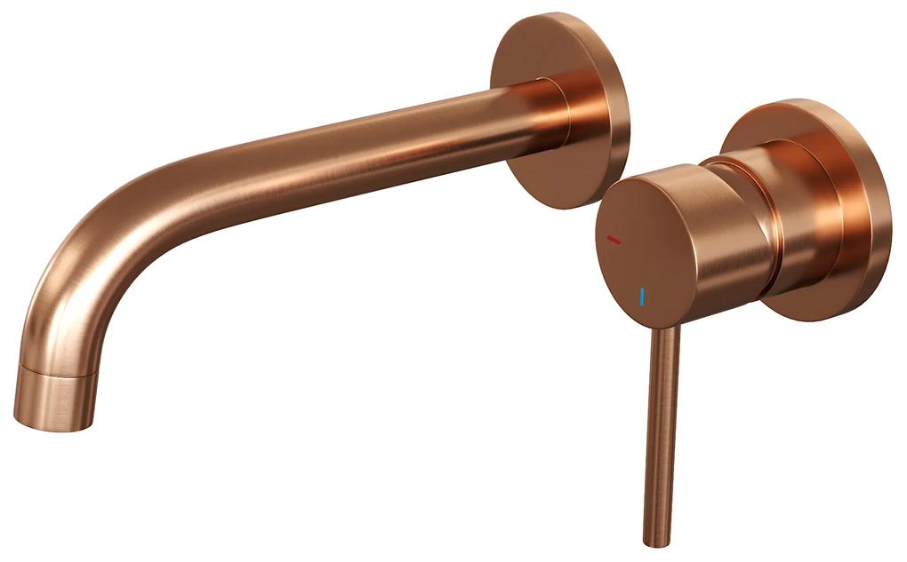 Brauer Copper Edition inbouw wastafelmengkraan ronde hendelstaaf koper