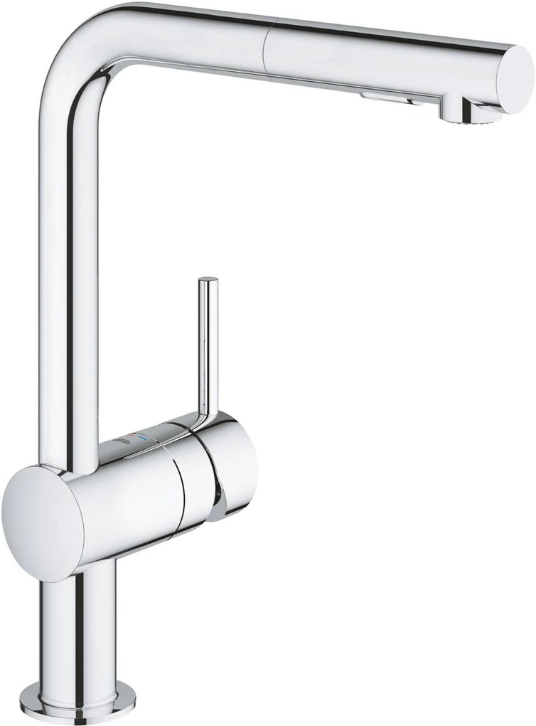 Grohe Minta keukenkraan met uittrekbare dualspray handdouche chroom