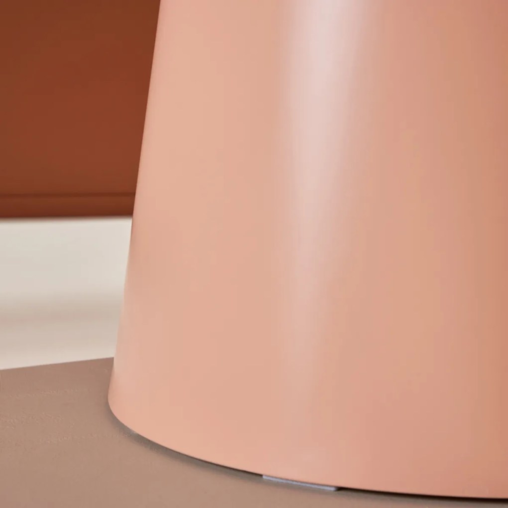 Ronde Eettafel Met Ronde Voet Peach - 120 X 120cm.