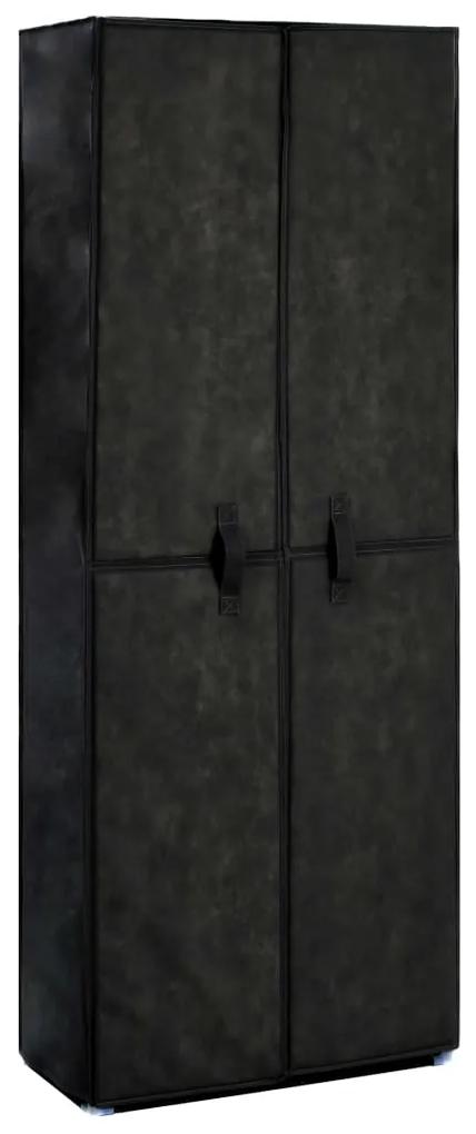 vidaXL Schoenenkast 60x30x166 cm stof zwart