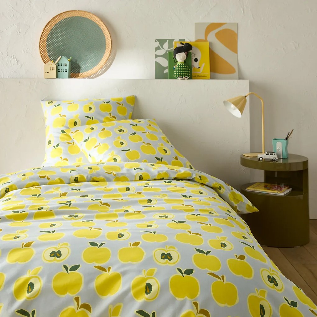 Bedset 50% gerecycled katoen vierkant kussensloop Pommes