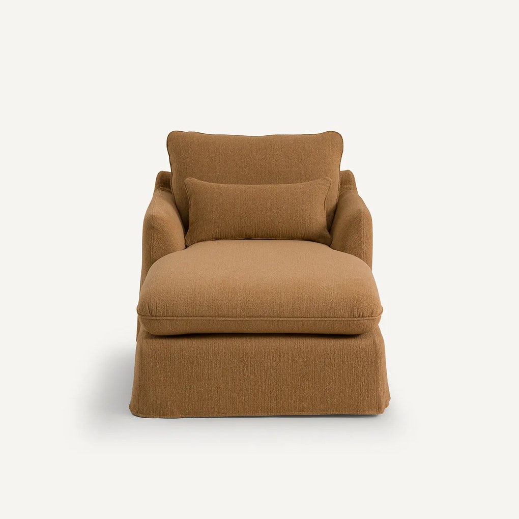 Lange fauteuil in chenille, Nelville