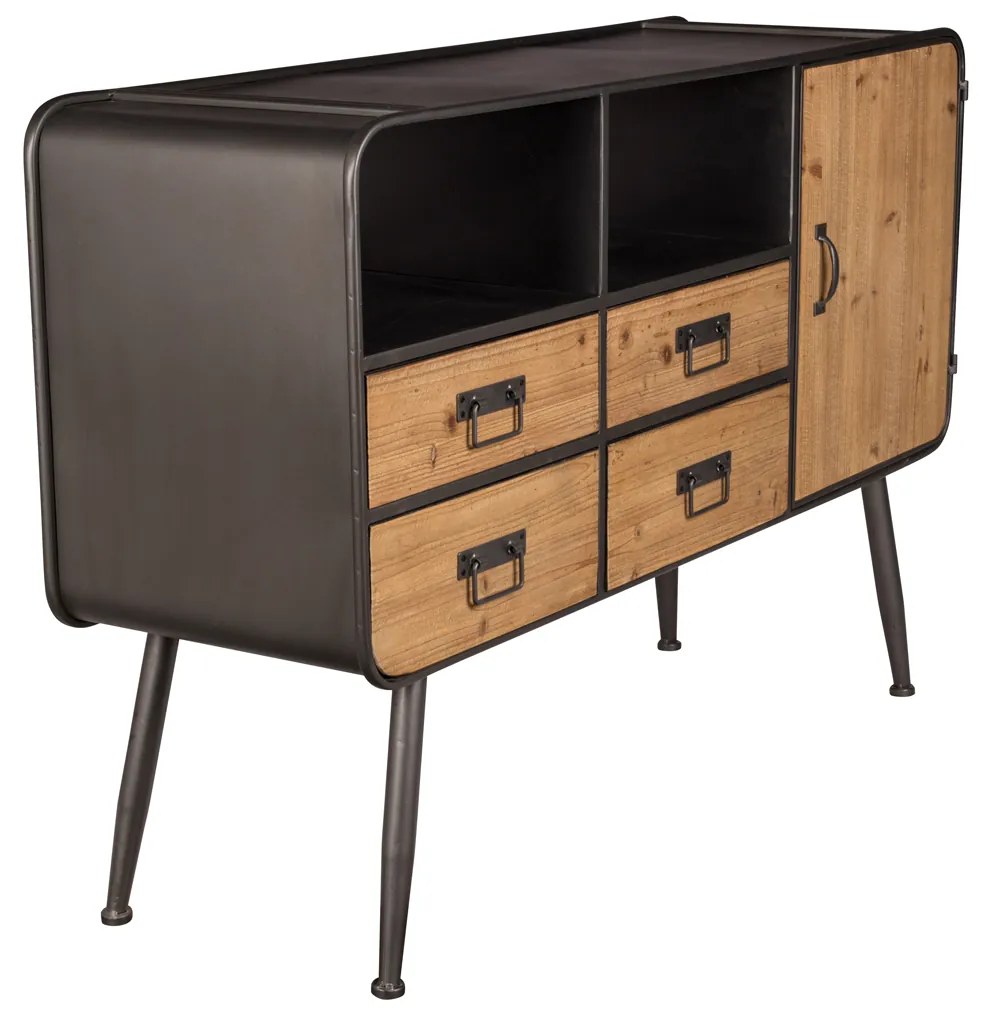 Dutchbone Gin Dressoir Hout En Staal - 120x38x80cm.