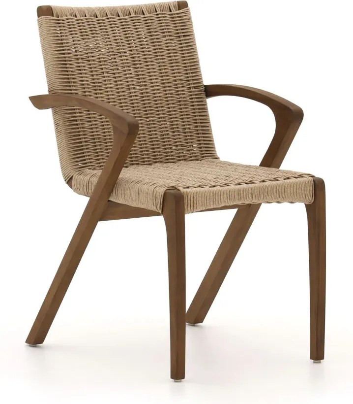 Dining tuinstoel | Bellagio  Tredozio | Wicker (vlechtwerk) | Natural Teak | Kees Smit Tuinmeubelen