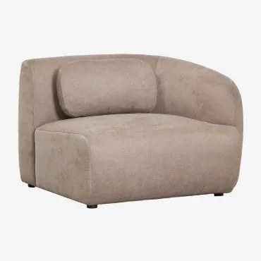 Rechter Hoekmodule Voor Modulaire Bank In Chenille Coquette Chenille Tarwebruin - Sklum