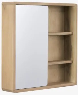 Wandkast Vierkant 60x60 Cm Voor Badkamer Van Teakhout Met Spiegel Ian Licht Teakhout - Sklum