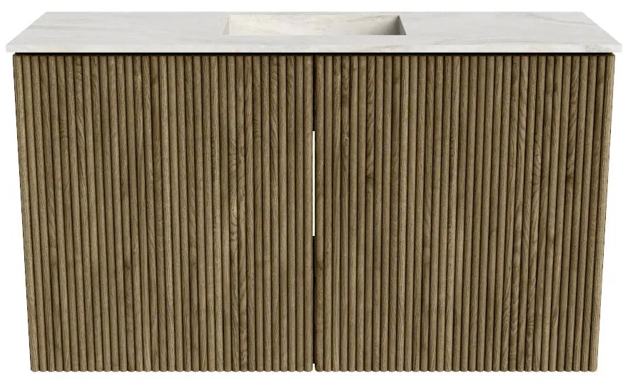 Mondiaz Joya DLux 70cm toiletmeubel dusk met wastafel faye midden zonder kraangat ostra