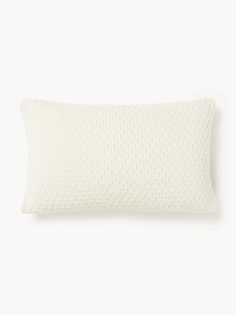 Zacht gebreide chenille kussenhoes Everly
