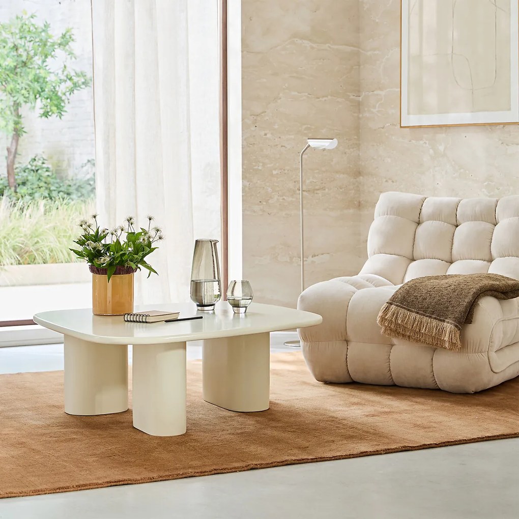 Salontafel in massief acacia, hoogte 34,5 cm, OREUS