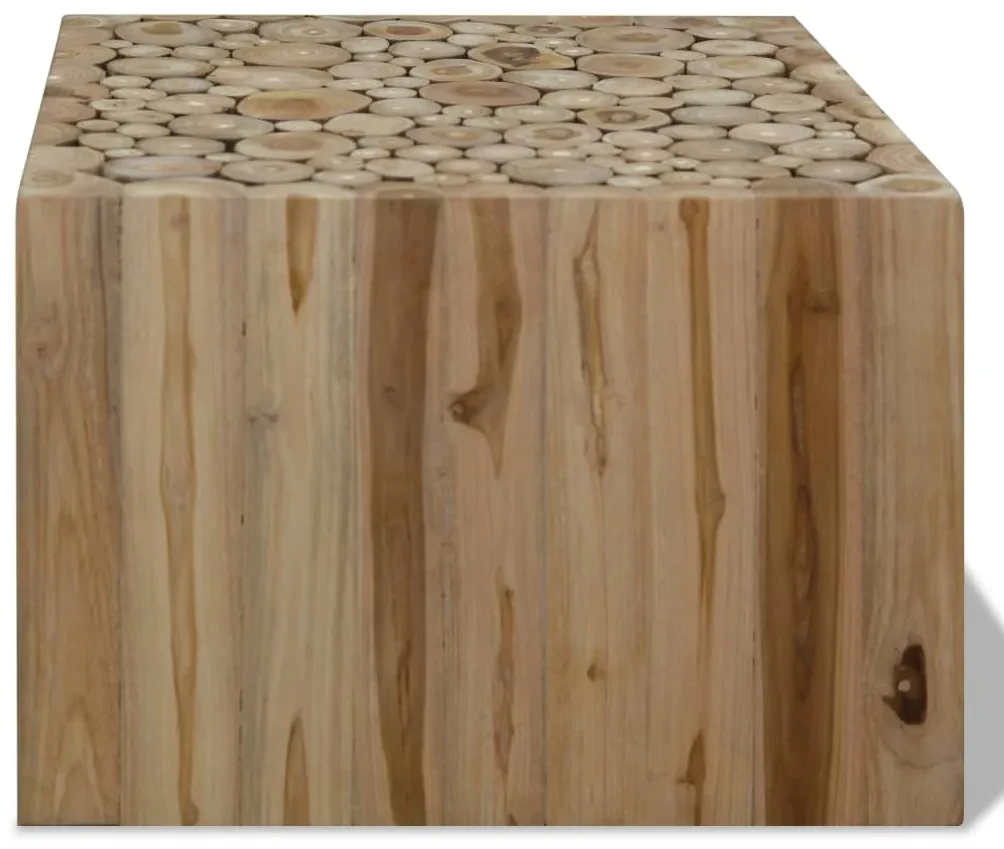 vidaXL Salontafel 50x50x35 cm echt teakhout