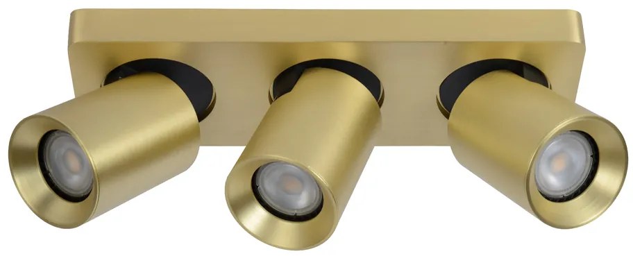 Lucide Nigel plafondlamp 3x 5W goud mat