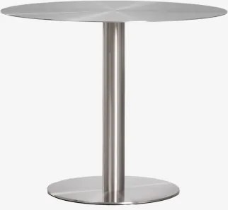 Ronde Eettafel Van Roestvrij Staal Xiren Ø120 Cm - Sklum