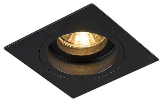 Smart inbouwspot zwart vierkant incl. Wifi GU10 - Chuck Modern GU10 Binnenverlichting Lamp