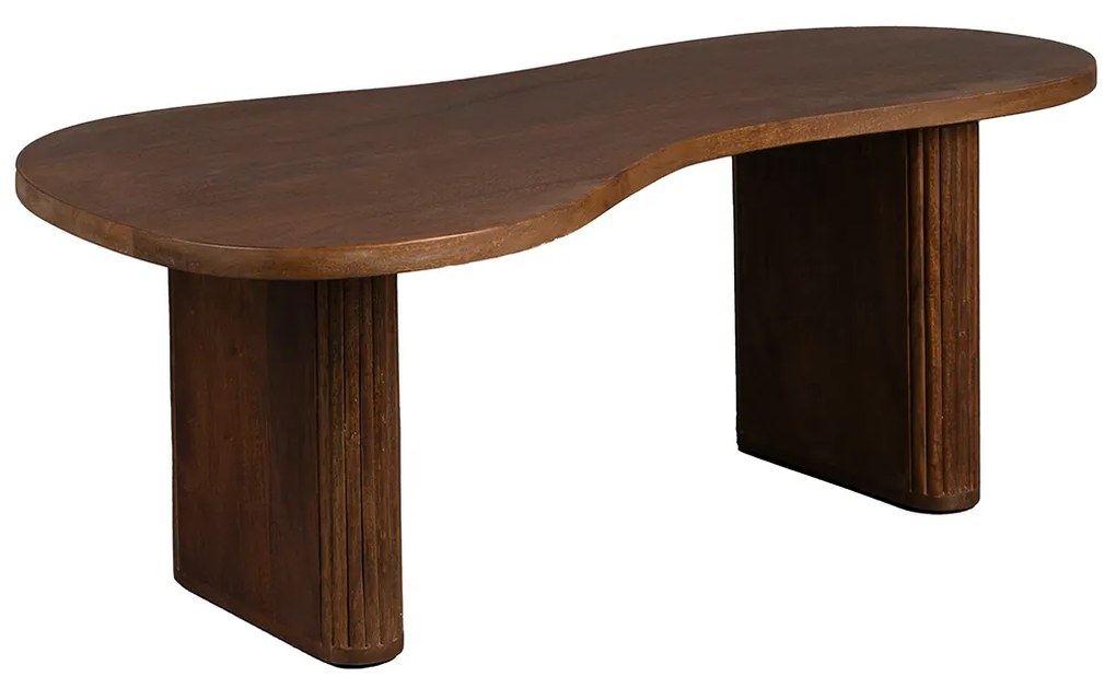 Dutchbone Tilon Salontafel Organische Vorm Walnoot - 110 X 60cm.
