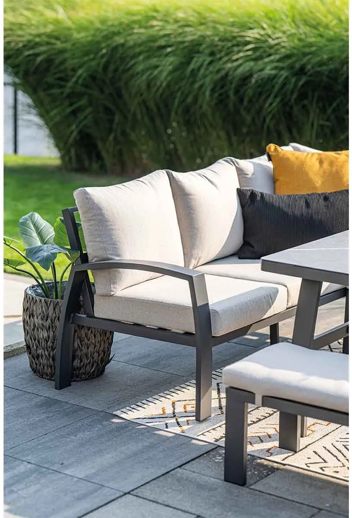 Garden Impressions Cameron lounge dining set 4-delig links desert sand