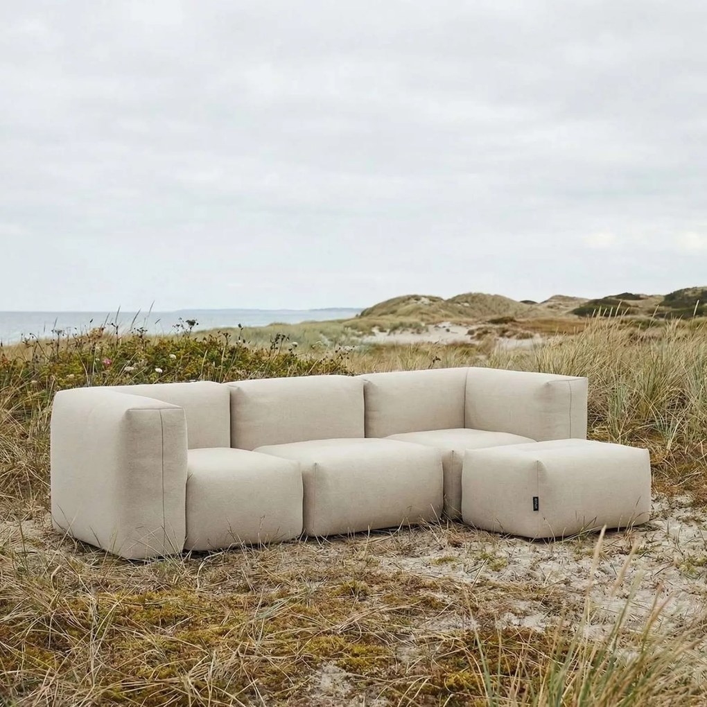 Soft Zitzak Outdoor 3 Seater + Pouf - Kirra Sand