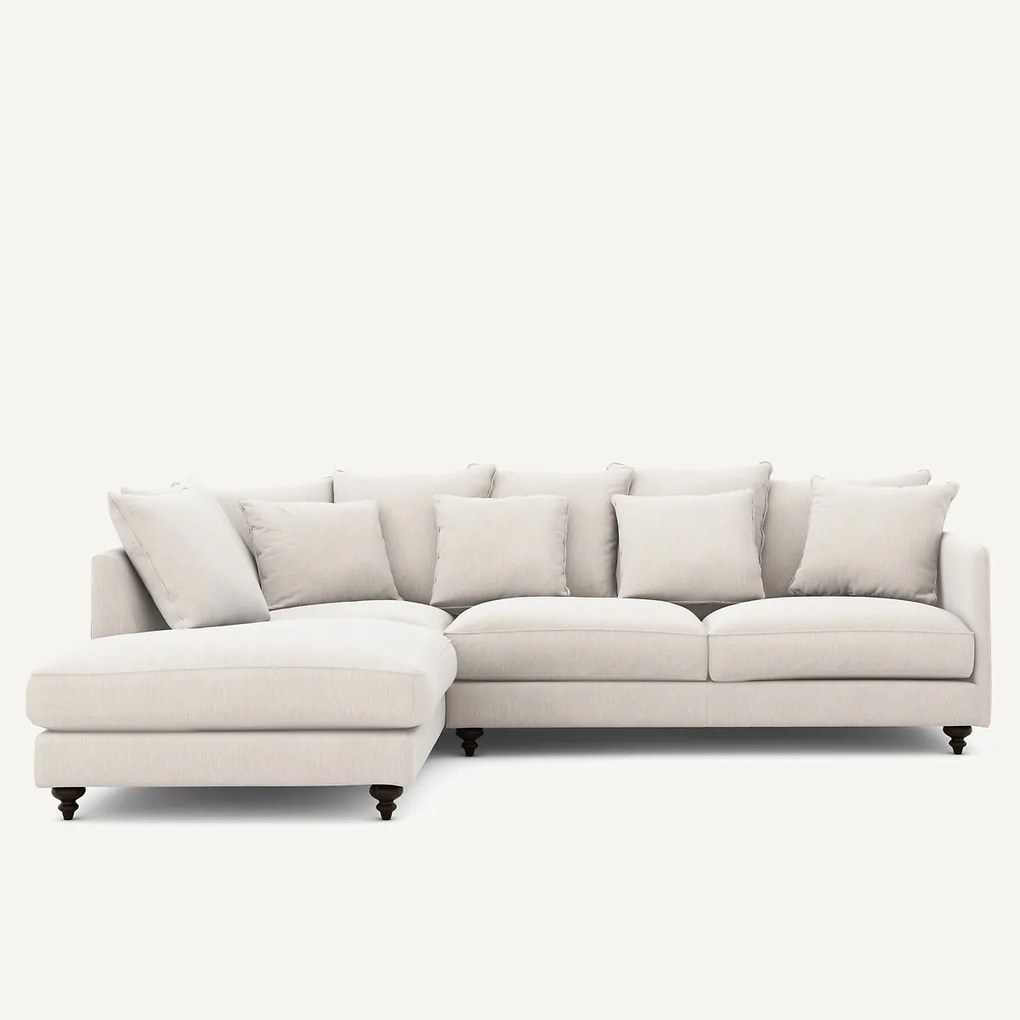 Hoekslaapbank in chenille fluweel, Lazare