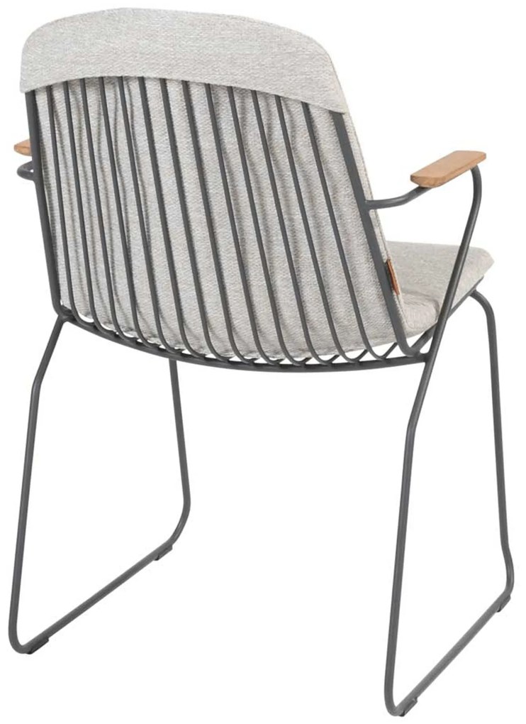Tuinstoel stapelbaar RVS Grijs-antraciet 4 Seasons Outdoor Veneto