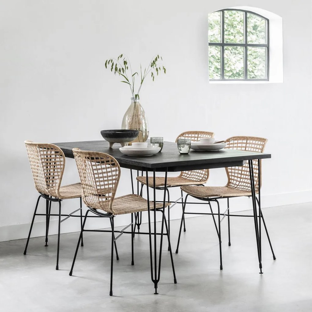 Must Living Bahamas Retro Eetkamerstoel Loom Naturel
