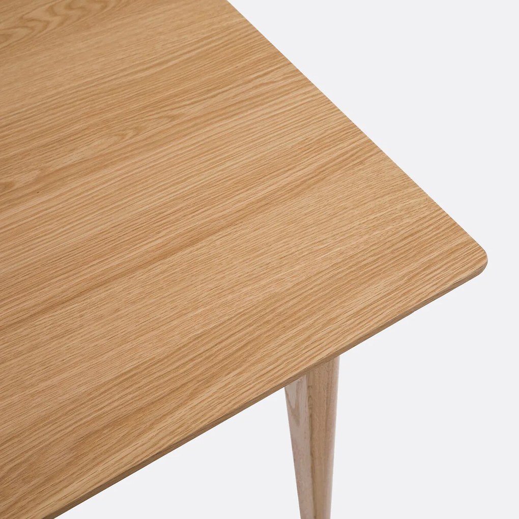 Uitschuifbare eettafel, eikenfineer, 4 tot 10 couverts, Tioga