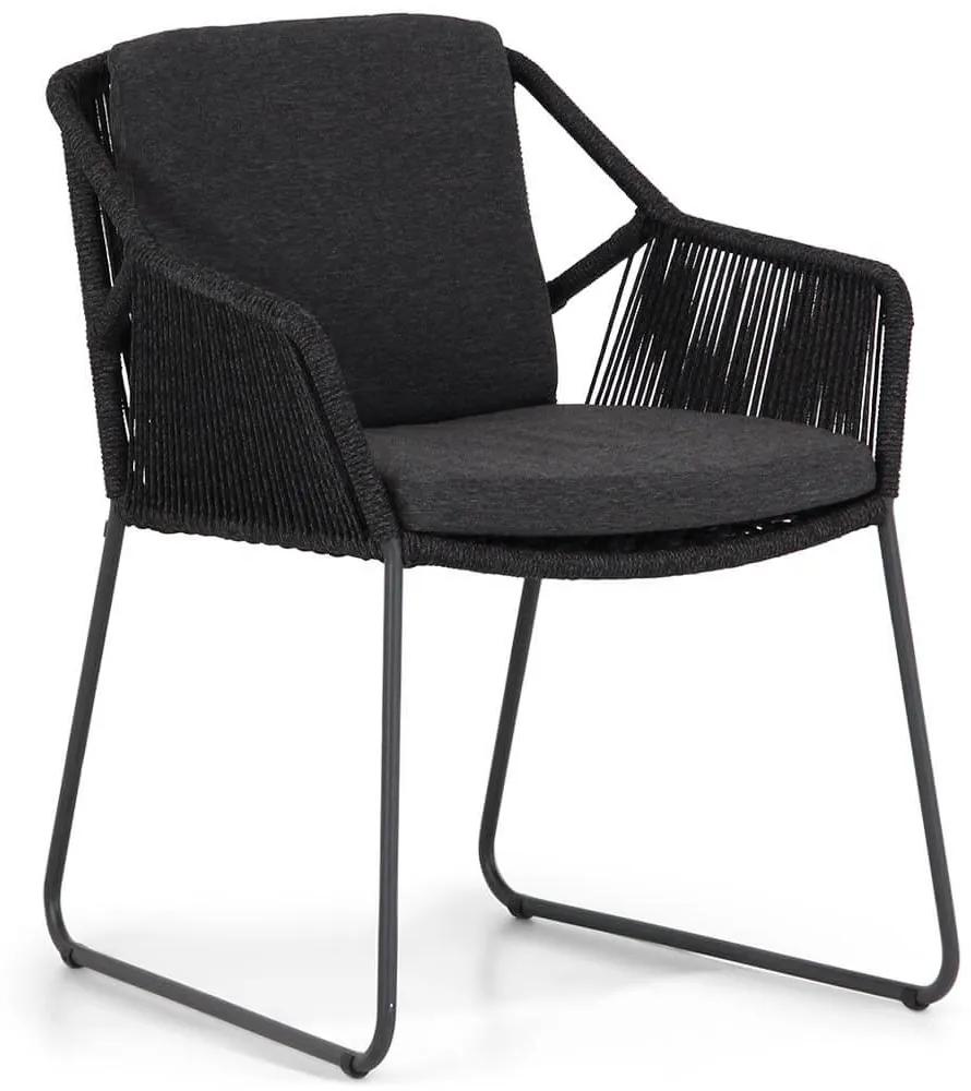 4 Seasons Outdoor Accor Dining Chair With Cushions Rope Grijs