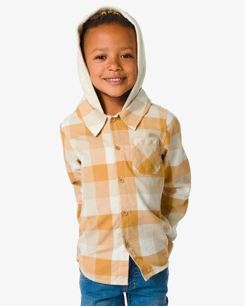 HEMA Kinder Overhemd Met Capuchon Bruin (bruin)