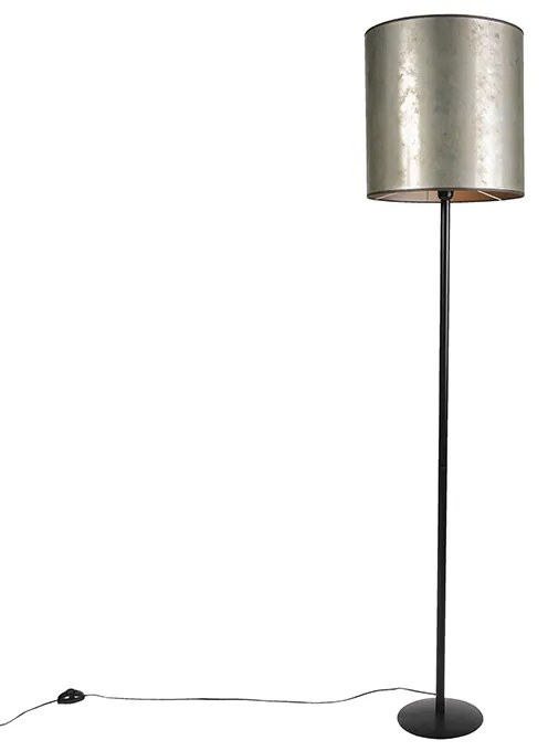 Zwarte vloerlamp met oud-taupe kap 40 cm - Simplo Modern E27 Binnenverlichting Lamp