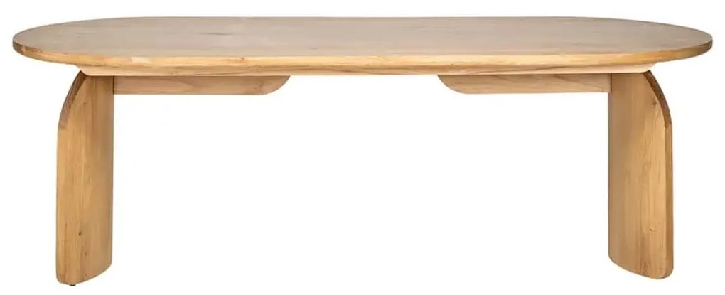 Richmond Interiors Fairmont Eiken Eettafel Met Gebogen Poot Naturel 235 Cm - 235 X 100cm.