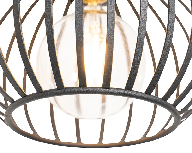 Smart hanglamp zwart 4-lichts incl. 4 Wifi G95 - Saffira